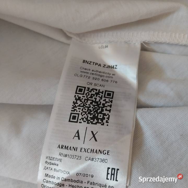 Armani Exchange XXL t shirt męski Nowy czarny