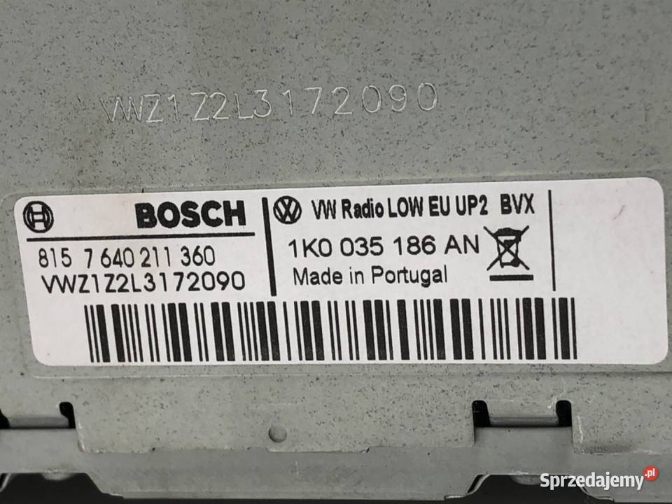 RADIO VW JETTA IV 1K0035186AN ODTWARZACZ