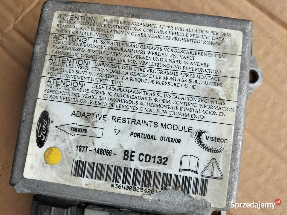MODUŁ KOMPUTER STEROWNIK AIRBAG MONDEO MK3 osobowe Kamień-Kolonia