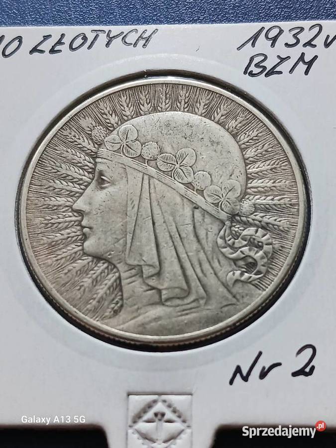 10 Głowa kobiety 1932 r 2 bez znaku mennicy Kolekcje Konin