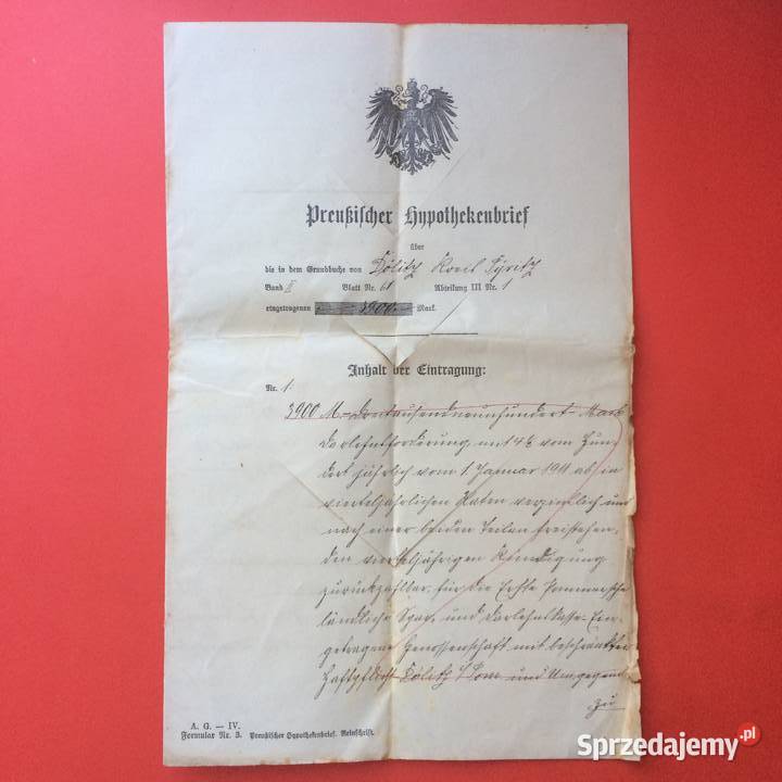 1795 Pruski List Apteczny zachodniopomorskie Szczecin