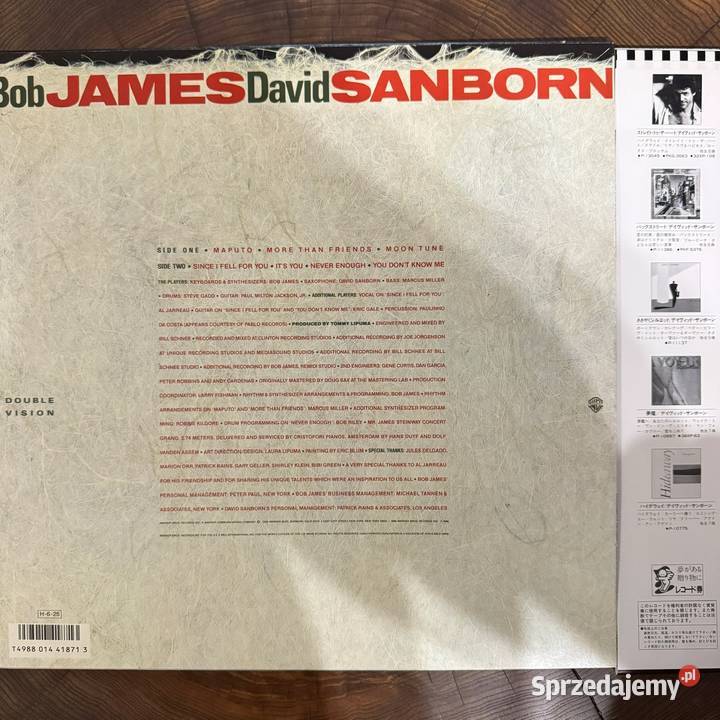 Bob James David Sanborn Double vision EXNM Japan