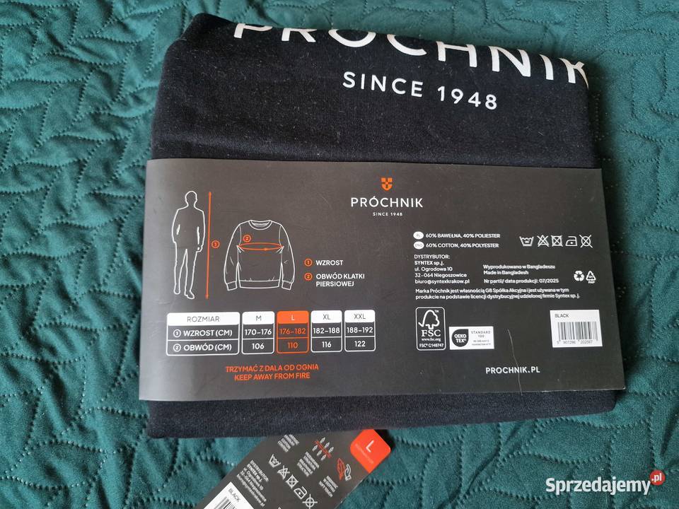 NOWA Bluza PRÓCHNIK rozmiar L czarna wygodna Wrocław sprzedam