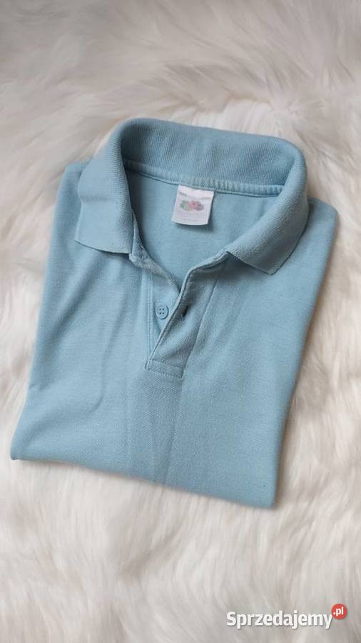 Błękitna koszulka polo SM Fruit of the Loom niebieski Olkusz