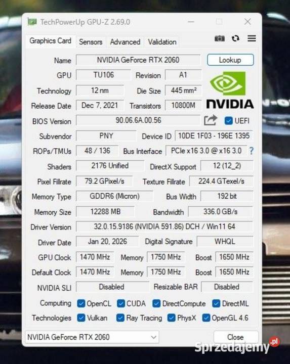 Komputer gamingowy Ryzen 5 3600 RTX 2060 12GB