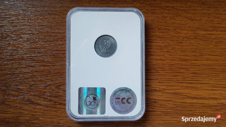 10 groszy 1963 MS66 holder GCN ECC PRL Dąbrowa Górnicza