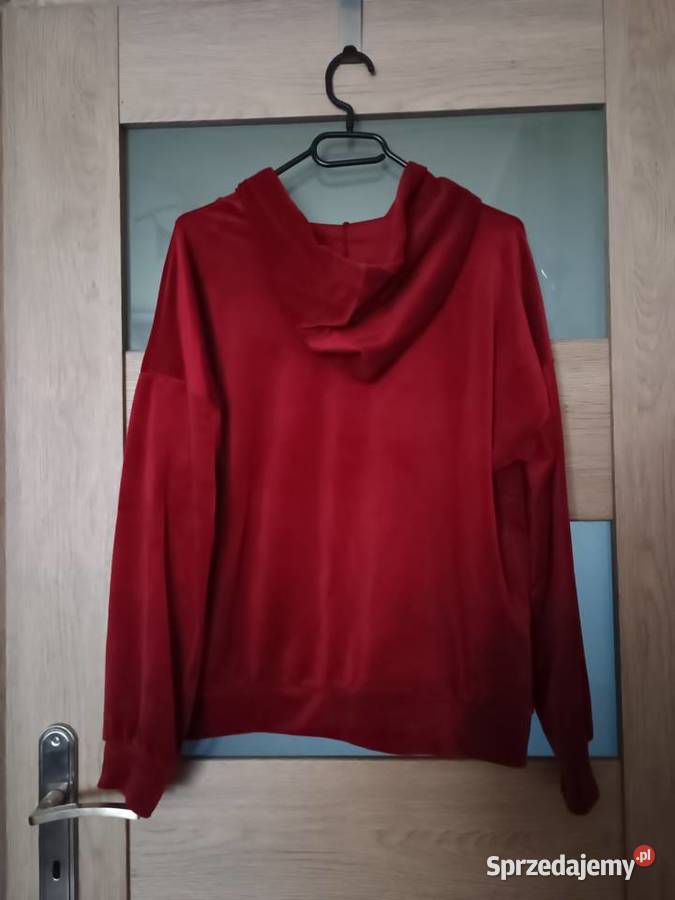 Piękny damski bordowy welurowy komplet dresowy Bytom sprzedam