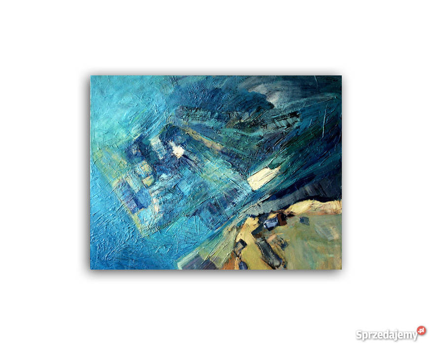 Obraz olejny, abstrakcja obraz na płotnie, malowany ręcznie