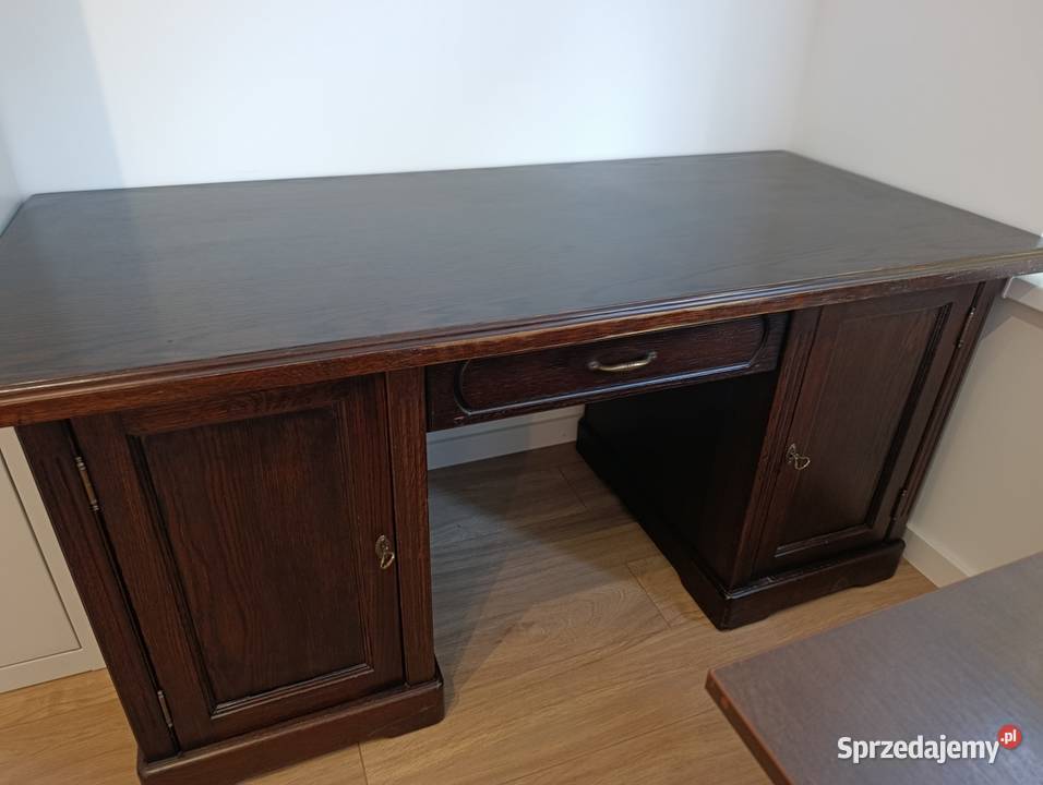Biurko dębowe kancelaryjne Chorzów sprzedam