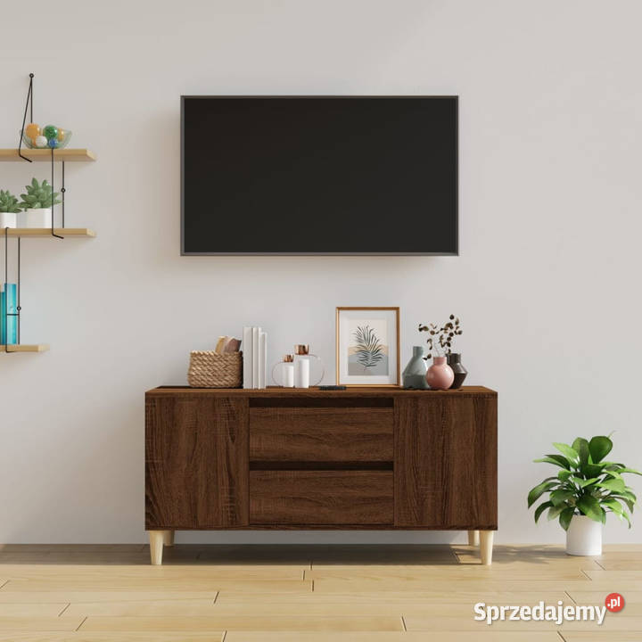 Szafka pod TV brązowy dąb 102x445x50 WM819603 Warszawa sprzedam