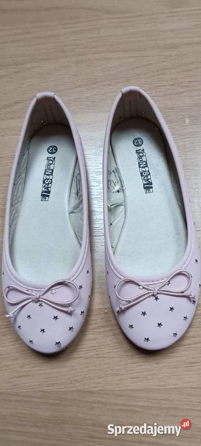 Rożowe baleriny Young Style rozmiar 32 wkładka Krasnystaw sprzedam