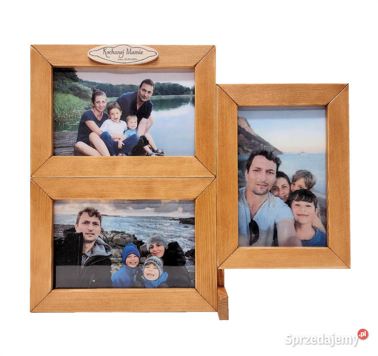 Ramka Na Zdjęcia 10x15 DREWNO Olcha Napis Warszawa