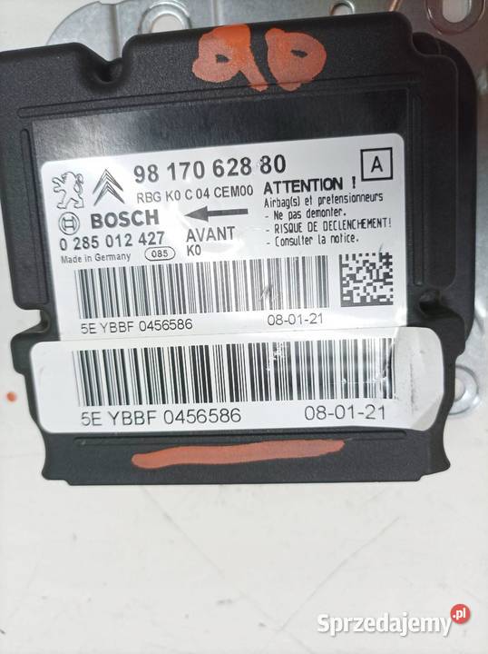 SENSOR AIRBAG 9817062880 Peugeot Expert III 2016