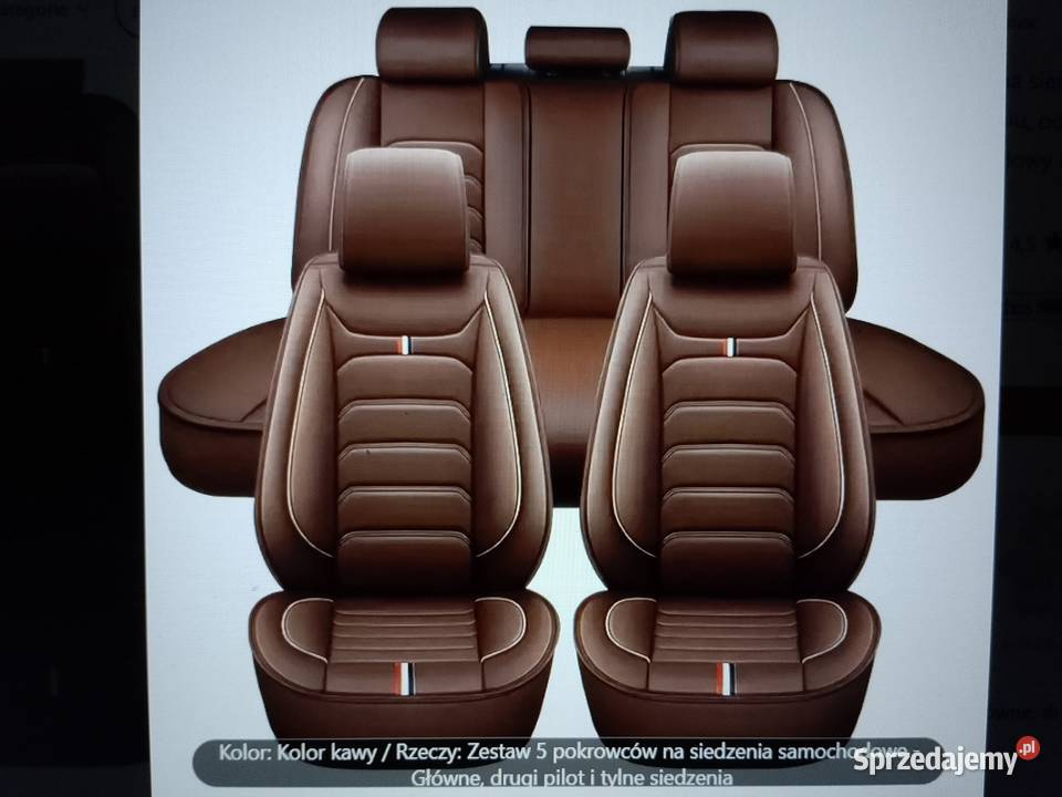 Piękne nowe pokrowce Premium skóra PUkomplet Zgierz sprzedam