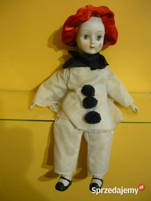 Lalka porcelitowa arlekinka vintage
