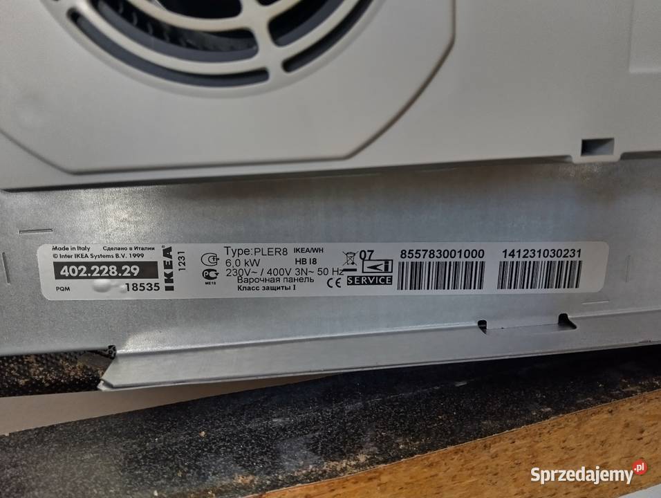 płyta indukcyjna ikea rozbita szyba Kuchenki i piekarniki Szewce sprzedam