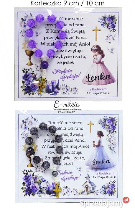 Podziękowania Gości z okazji I Komunii Św Zielona Góra