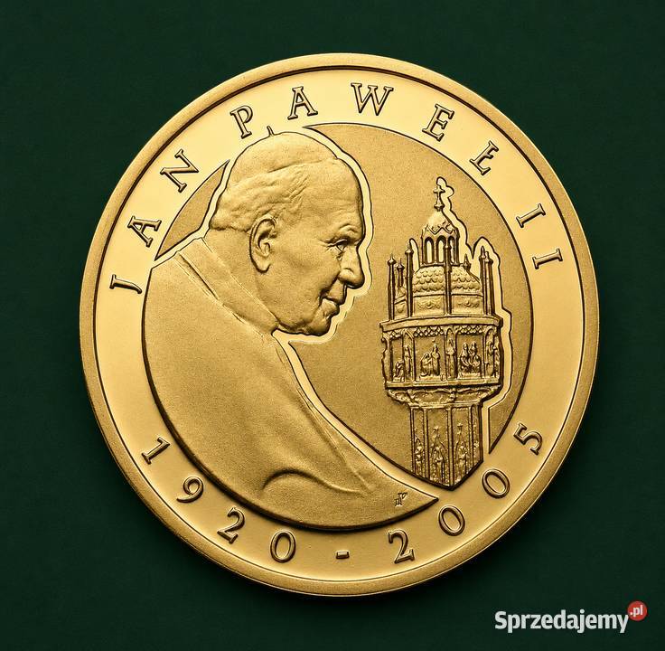 Złota moneta kolekcjonerska NBP 100 Jan Paweł II Pruszków
