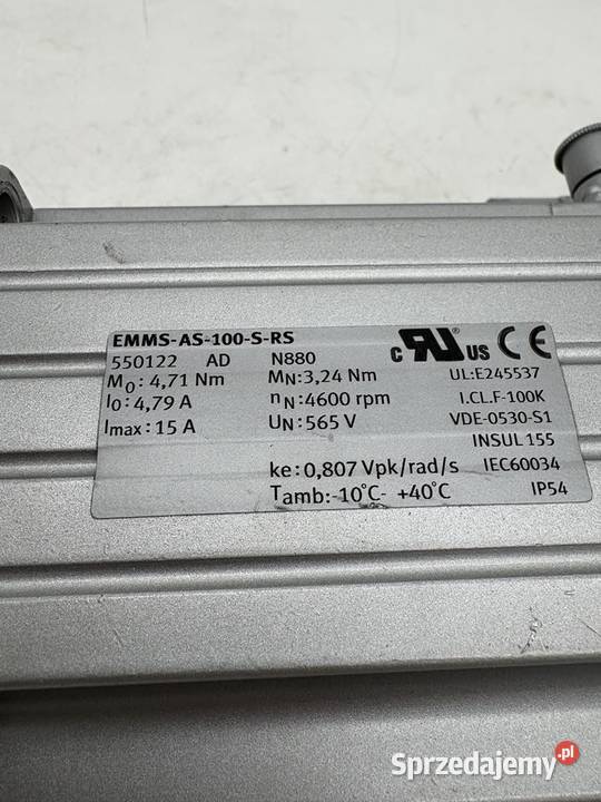 Festo EMMSAS100SHSRS 550122 Servomotor Warszawa