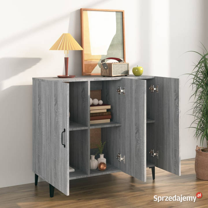 Szafka szary dąb sonoma 90x34x80 materiał