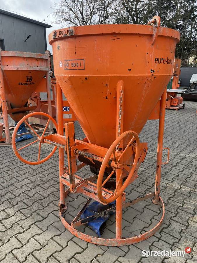 Zbiornik kubeł lej do betonu Eichinger 500L na Ślesin