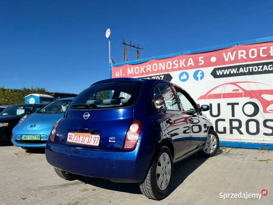 Nissan Micra 15 diesel 2004 Elektryka Długie
