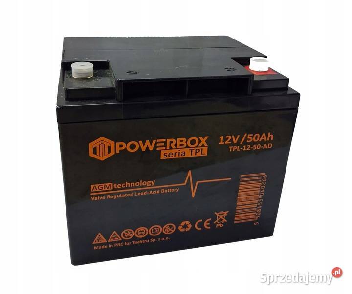 Akumulator Powerbox 50Ah Agm do UPSPIEC osobowe Tomaszów Mazowiecki