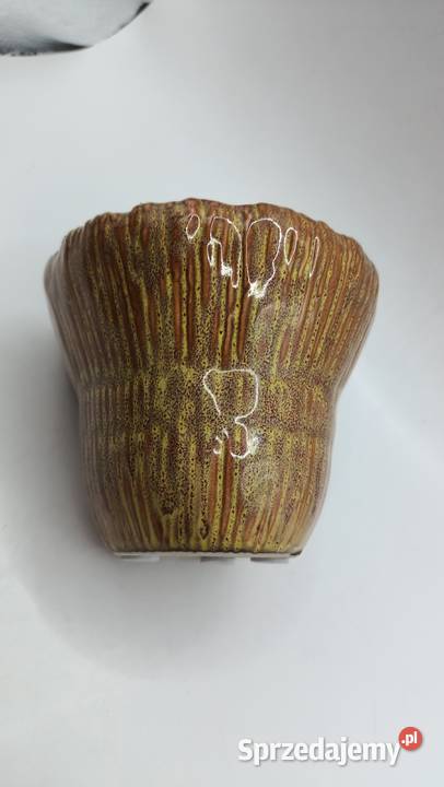 Pojemnik osłonka ceramika szkliwiona wysoka Zamość