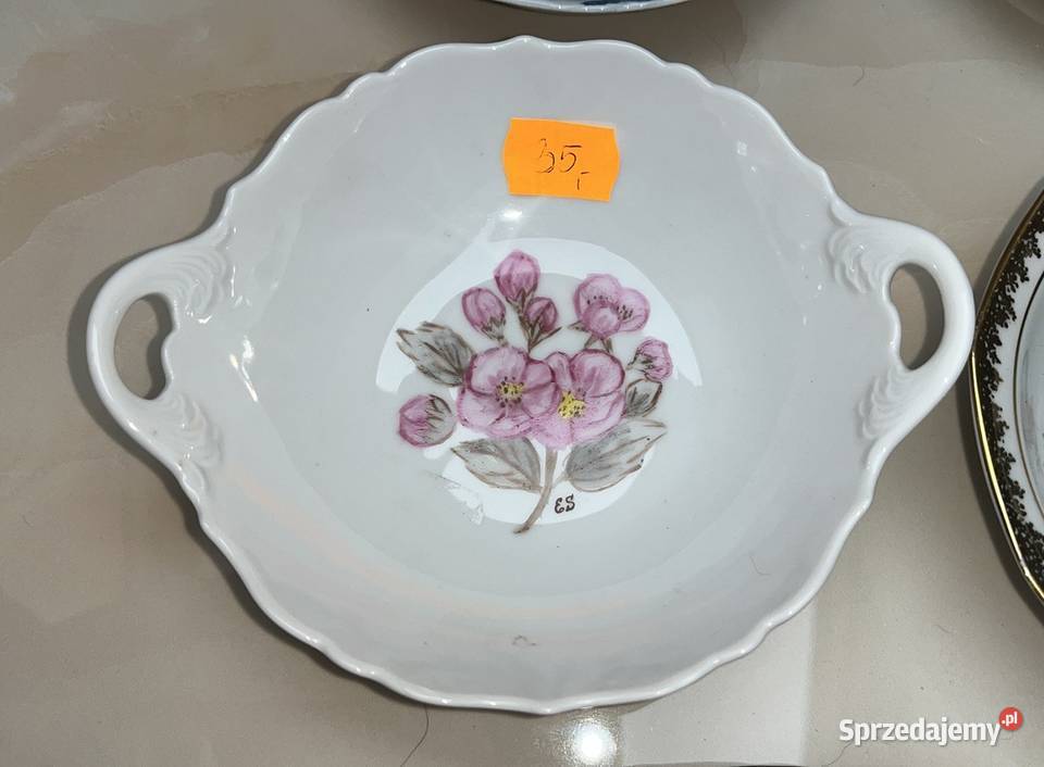 2 porcelanowe miseczki Ręcznie malowane Porcelana i szkło
