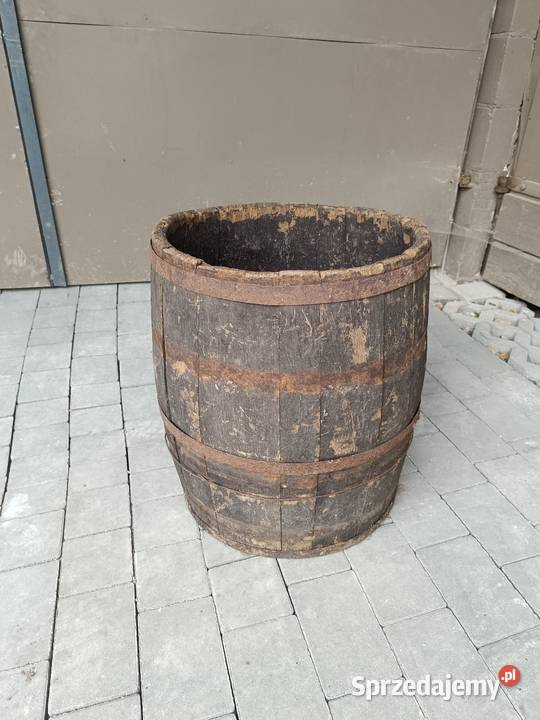 Zabytkowa drewniana beczka kwietnik ozdoba Antyki, Sztuka, Kolekcje Przeworsk sprzedam