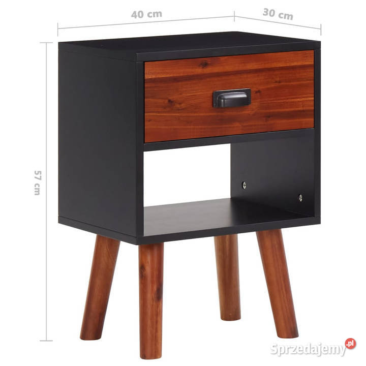 Szafka nocna z litego drewna akacjowego 40x30x57 Warszawa