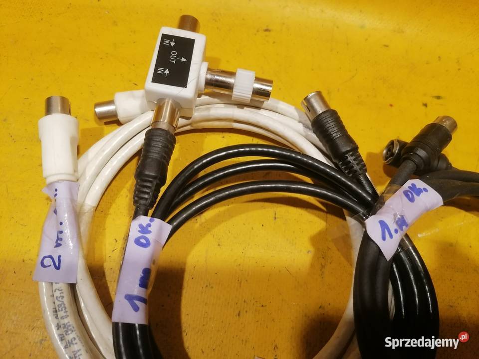 TV spliter TV przewody 2x1m1x2m Piotrków Trybunalski sprzedam