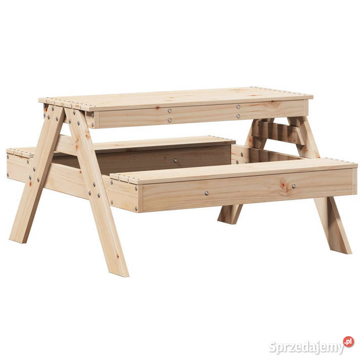 Stół piknikowy dzieci 88x97x52 lite drewno Warszawa