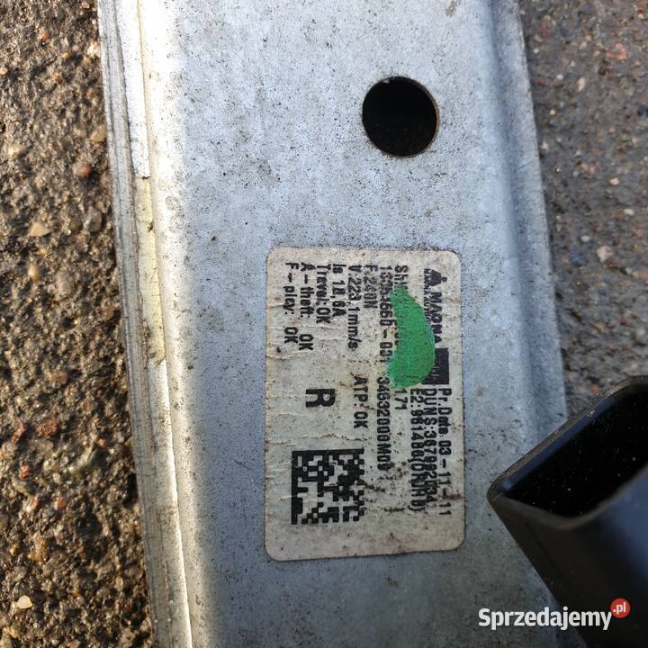 OPEL MERIVA II B PODNOSNIK MECHANIZM SZYBY PRAWY osobowe Łochowice