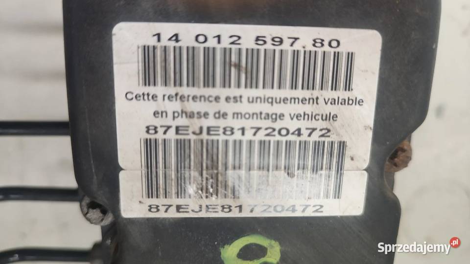 STEROWNIK POMPA ABS FIAT SCUDO 1401259780