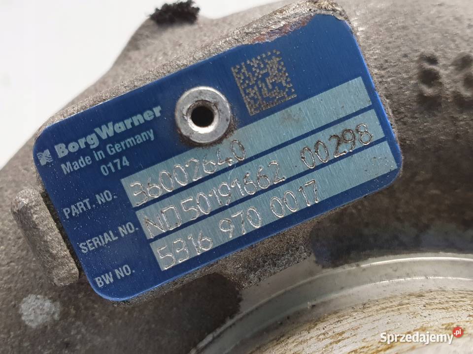 TURBOSPRĘŻARKA Volvo V70 III S80 II 24 D5 turbo Chełm