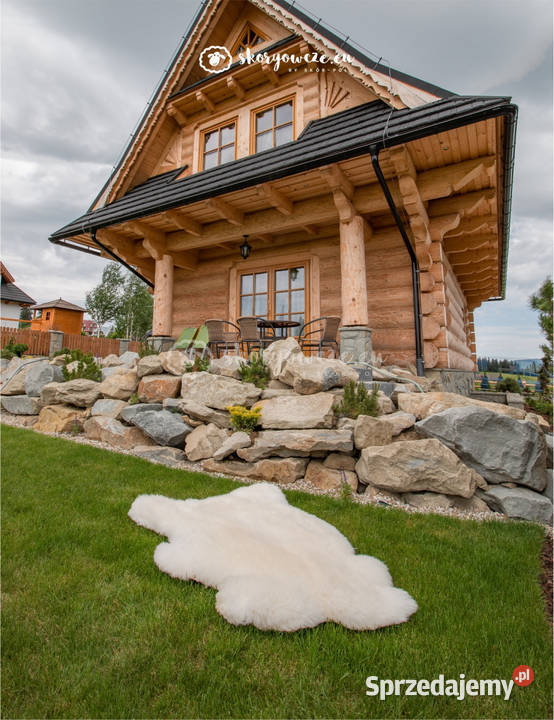 Naturalna skóra owcza biała małe jagnię Rozmiar