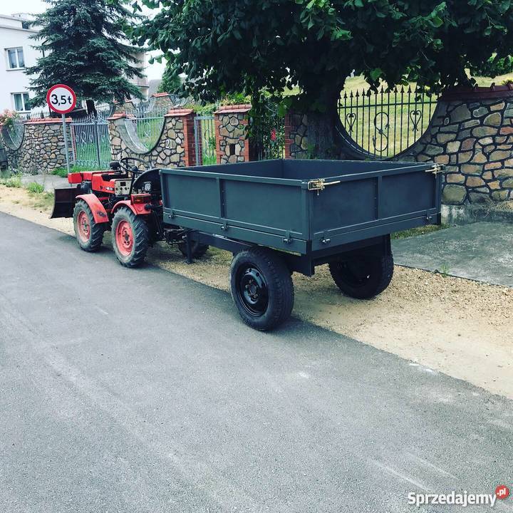 Przyczepa do mini ciągnika kiprowana 2 tony Przyczepy rolnicze Olkusz sprzedam