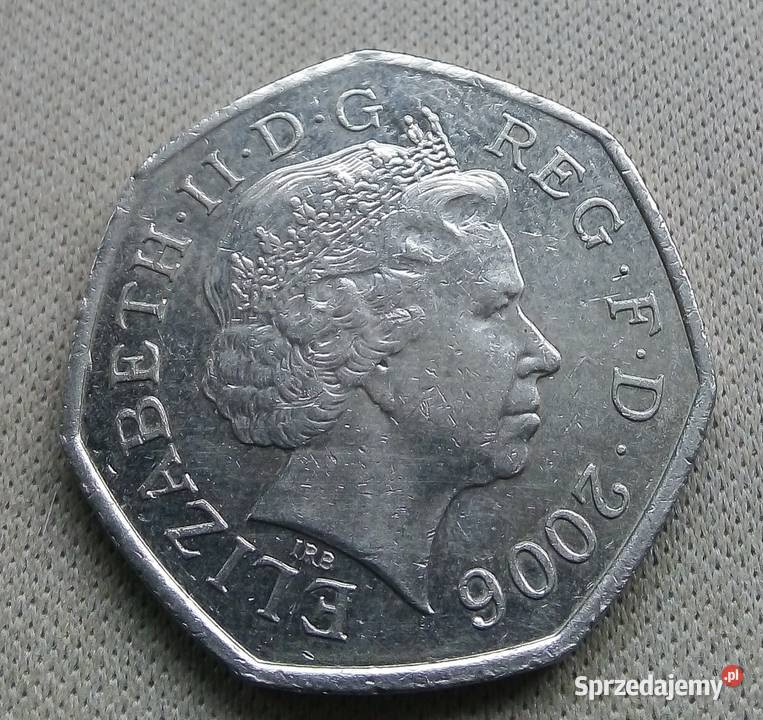 WIELKA B RYTANIA50 PENCE2006 r KRZYŻ WIKTORII