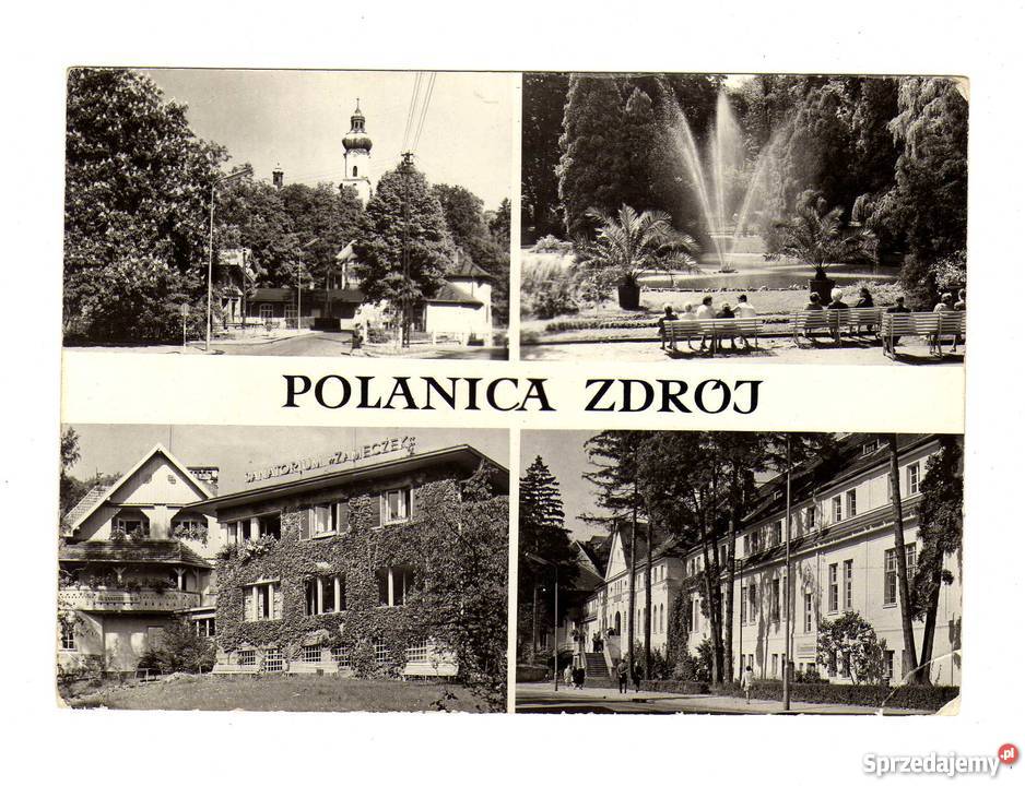 POLANICA ZDRÓJ POCZTÓWKA CZARNO BIAŁA świętokrzyskie Krynki