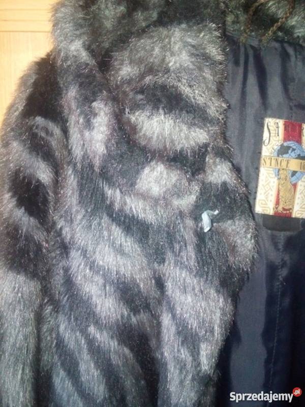 Sztuczne czarnosrebrzyste futro Duży rozmiar Chełm