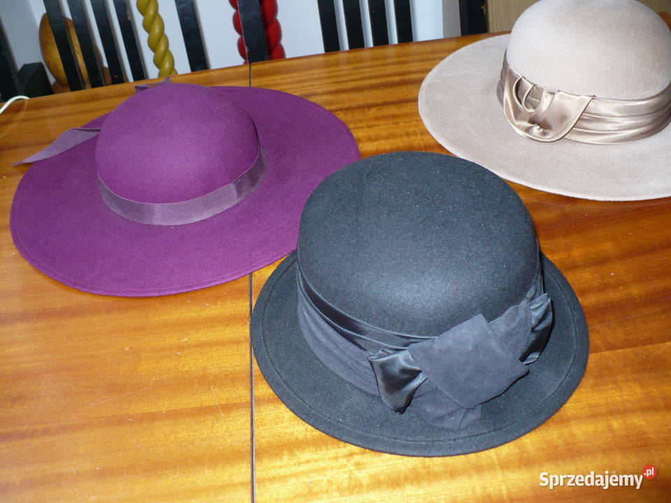 Kapelusz czarny Nakrycia głowy Lubin