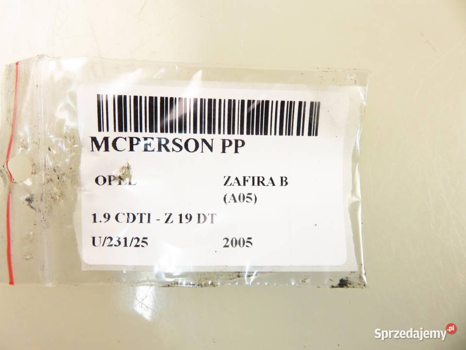 MCPERSON PRAWY PRZEDNI OPEL ZAFIRA B A05 19 CDTI