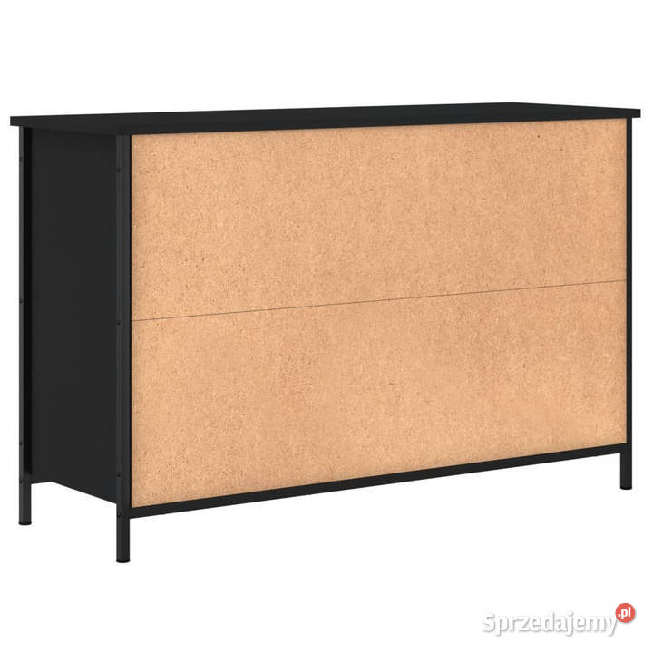 Szafka pod TV czarna 100x35x65 materiał RTV Warszawa