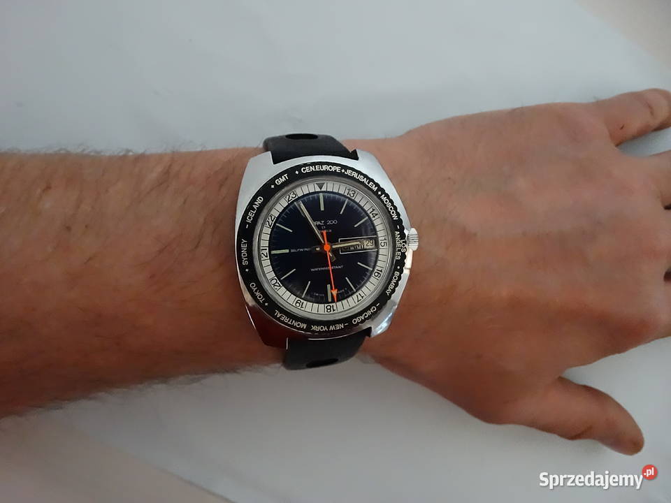 Vintage TOPAZ 200 Sicura Automat World Time