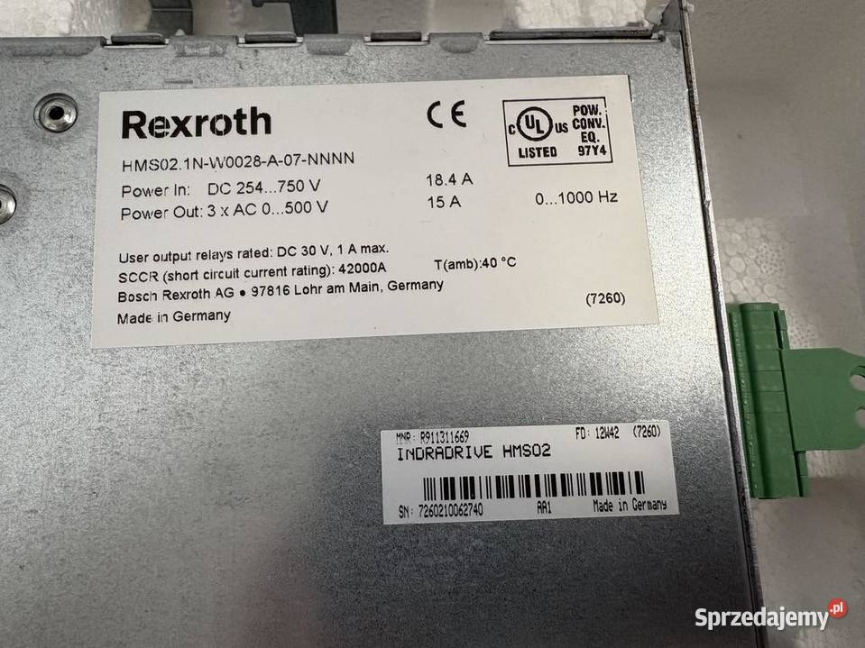 Bosch Rexroth R911309078 CSH011C SE ENS NNN NNN mazowieckie Warszawa