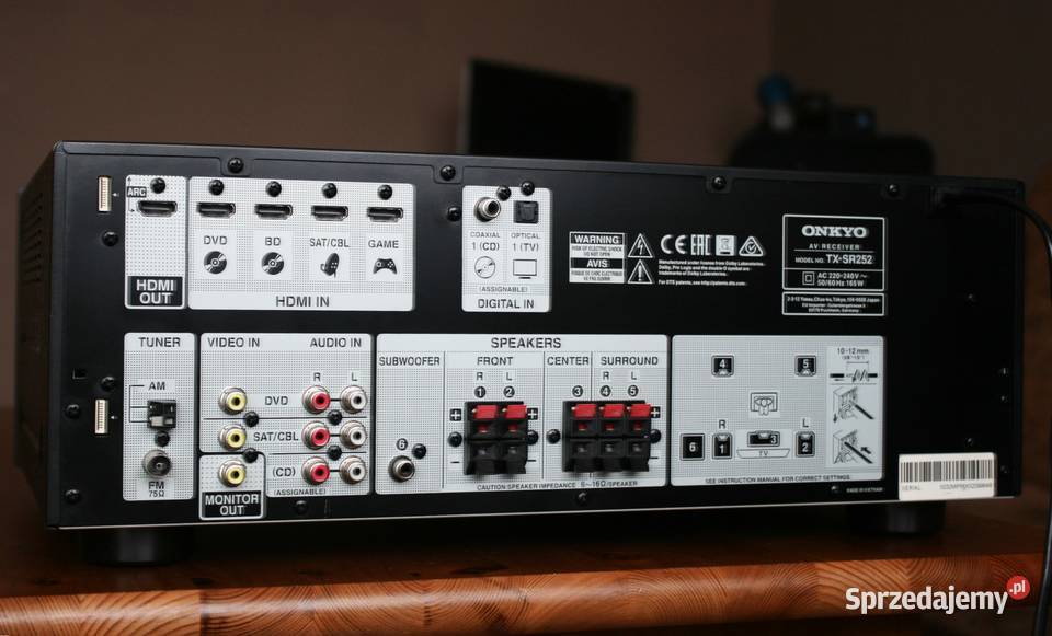 Amplituner Onkyo TX SR 252 wzmacniacz z USB kino Amplitunery Gdańsk