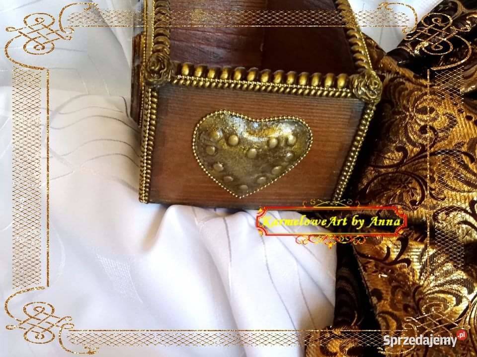 Pojemnik organizer decoupage rękodzieło sprzedam