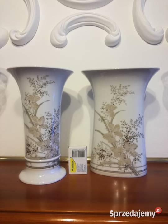 Komplet wazony Ekskluzywna piękna porcelana AK Jastrzębie-Zdrój