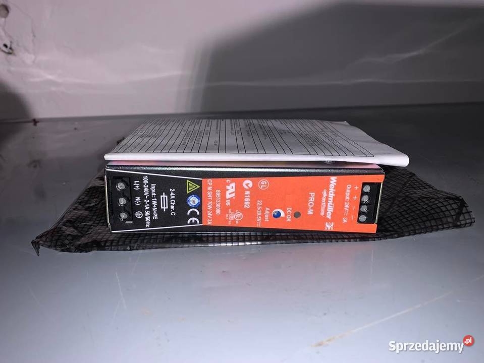 Zasilacz na szynę DIN Weidmller PRO ECO 72W 24V Warszawa sprzedam